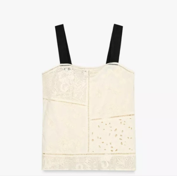 Zara ZW Collection Patchwork Embroidered Top - Picture 4 of 8